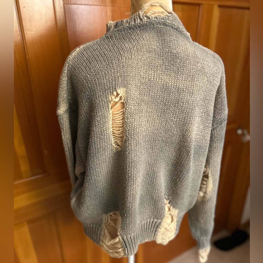Distressed Oversized Sweater. - Picture 12 of 16